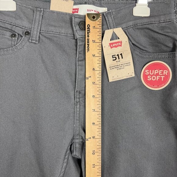 NWT Levi's 511 Slim Fit Super Soft Stretch Jeans Grey Women’s Size 14 Reg 27X27 - Picture 6 of 8